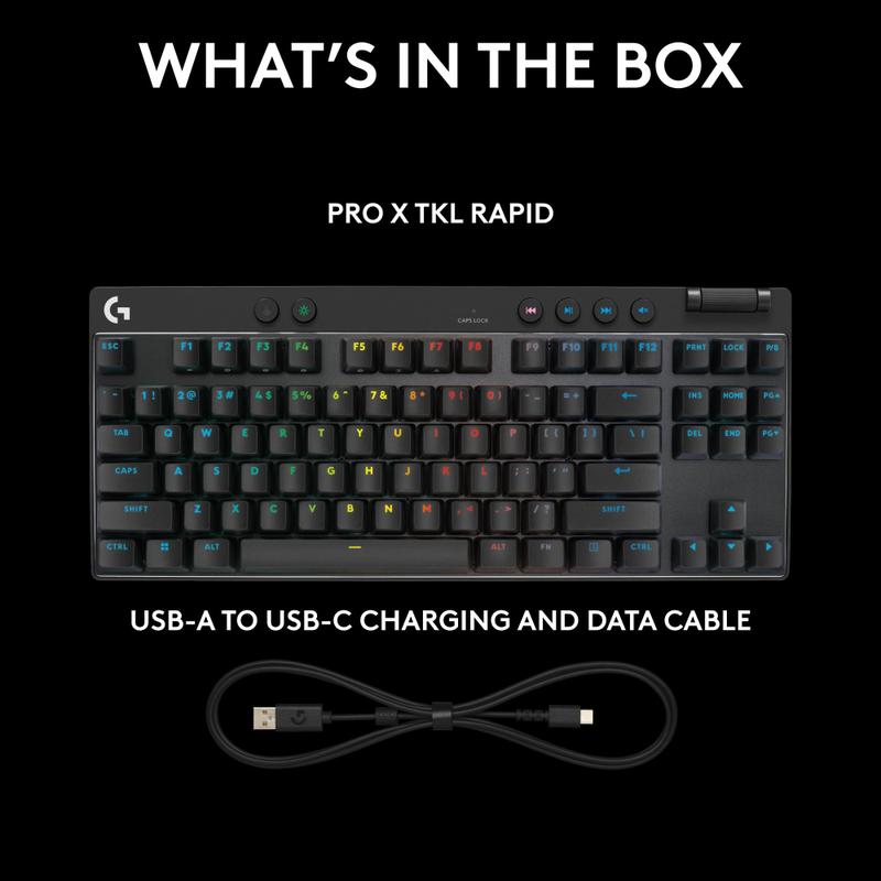 Teclado para jogos Logitech G PRO X TKL Rapid Tenkeyless Black